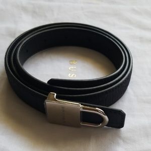 BUSCEMI LOCK BELT CROC NUBUCK